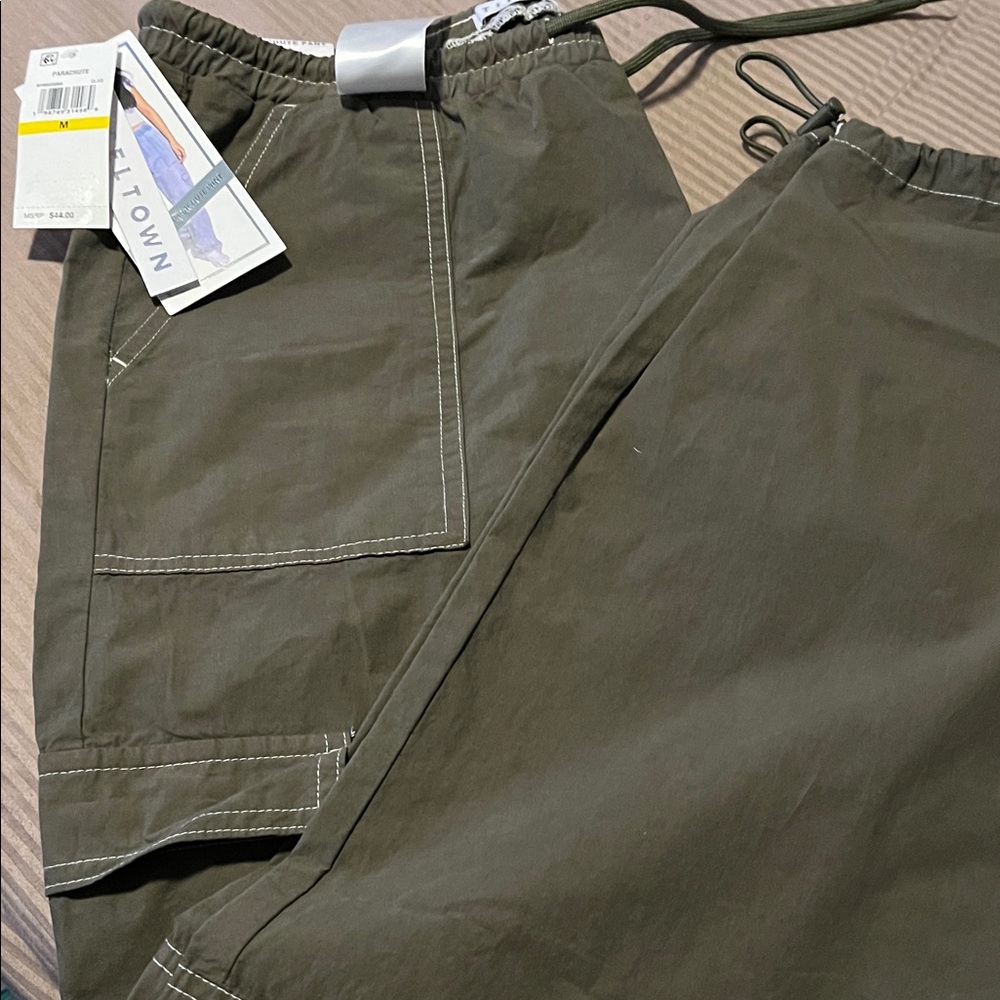 Tinseltown Olive Green Track Joggers